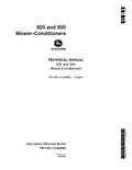 John Deere 920 and 930 Mower-Conditioners Technical Manual TM1548 PDF 
