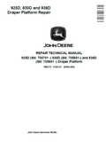 John Deere 925D, 930D and 936D Draper Platform Repair Technical Manual TM2173 PDF 