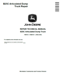 John Deere B25C Articulated Dump Truck Repair Technical Manual TM1812 PDF