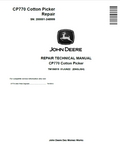 John Deere CP770 Cotton Picker Repair Technical Manual TM156519 PDF