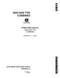 John Deere Combines 6600 AND 7700 Operator Manual OMH84605 PDF 
