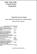 John Deere Dozer 450J, 550J, 650J Operation and Test Manual TM10721 PDF