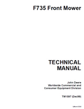 John Deere F735 Front Mower Technical Manual TM1597 PDF
