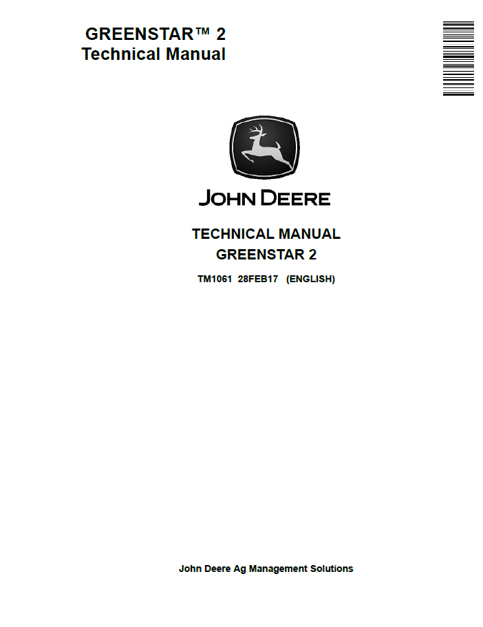 John Deere Greenstar 2 Technical Manual TM1061 PDF