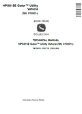 John Deere HPX615E Gator Utility Vehicle Technical Manual TM150919 PDF