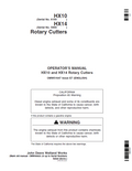 John Deere HX10 and HX14 Rotary Cutters Operator Manual OMW51647 PDF