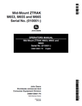 John Deere M653, M655 and M665 Mid-Mount ZTRAK Operator Manual OMM138801 PDF