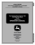 John Deere Rear Discharge Mower Deck for 1400/1500 Series Front Mower 72-Inch Operator Manual OMDMU210022 PDF
