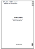 John Deere Round Balers 572, 582, 592 Technical Manual TM3294 PDF 
