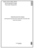 John Deere Self-Propelled Forage Harvesters models 6610, 6710, 6810, 6910 Operation and Test Manual TM4489 PDF 