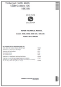 John Deere Timber jack 360D,460D,560D Skidders Repair Technical Manual TM1880 PDF