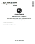 John Deere W235 and W260 Rotary Self-Propelled Windrower Repair Technical Manual TM129519 PDF