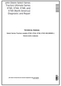 John  Deere X740, X744, X748, X749 Select Series Lawn Tractor models Technical Manual TM2350 PDF