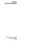 John Deere Yanmar Gasoline Engines Component Technical Manual CTM12 PDF 