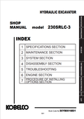 KOBELCO 230SRLC-3 HYDRAULIC EXCAVATOR SERVICE MANUAL PDF
