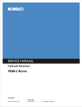KOBELCO 70SR-2 ACERA HYDRAULIC EXCAVATOR SERVICE MANUAL PDF