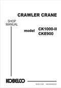 KOBELCO CK10000-II, CKE900 CRAWLER CRANE SHOP MANUAL PDF