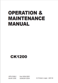 KOBELCO CK1200 CRAWLER CRANE OPERATION AND MAINTENANCE MANUAL PDF