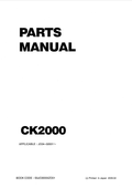 KOBELCO CK2000-1F CRANE PARTS MANUAL PDF