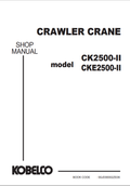 KOBELCO CK2500-II, CKE2500-II CRAWLER CRANE SHOP MANUAL PDF
