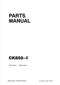 KOBELCO CK850-II CRAWLER CRANE PARTS MANUAL PDF