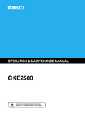 KOBELCO CKE2500 CRANE OPERATION AND MAINTENANCE MANUAL PDF