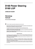 KOBELCO D180 POWER STEERING, D180 LGP CRAWLER DOZER WORKSHOP MANUAL PDF