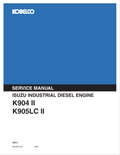 KOBELCO INDUSTRIAL DIESEL ENGINE ISUZU K904 II, K905LC II SERVICE MANUAL PDF