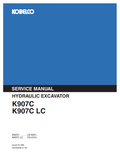 KOBELCO K905, K905LC HYDRAULIC EXCAVATOR SERVICE MANUAL PDF