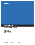 KOBELCO K907-II, K907LC-II HYDRAULIC EXCAVATOR SERVICE MANUAL PDF