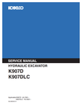 KOBELCO K907D, K907DLC HYDRAULIC EXCAVATOR SERVICE MANUAL PDF