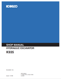 KOBELCO K935 HYDRAULIC EXCAVATOR SERVICE MANUAL PDF