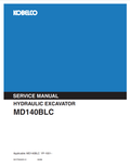 KOBELCO MD140BLC HYDRAULIC EXCAVATOR SERVICE MANUAL PDF
