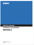 KOBELCO MD400LC HYDRAULIC EXCAVATOR SERVICE MANUAL PDF