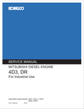 KOBELCO MITSUBISHI 4D3, DR DIESEL ENGINE SERVICE MANUAL PDF