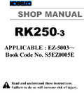 KOBELCO RK250-3 CRANE SHOP MANUAL PDF