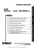 KOBELCO SK130HDL-8B HYDRAULIC EXCAVATOR SHOP MANUAL PDF