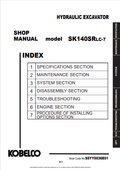 KOBELCO SK140SRLC-7 HYDRAULIC EXCAVATOR SHOP MANUAL PDF