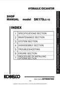 KOBELCO SK170-10 HYDRAULIC EXCAVATOR SHOP MANUAL PDF