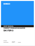 KOBELCO SK17SR-3 COMPACT CRAWLER EXCAVATOR SHOP MANUAL PDF