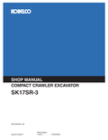 KOBELCO SK17SR-3 COMPACT CRAWLER EXCAVATOR SHOP MANUAL PDF