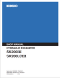KOBELCO SK200 III, SK200LC III HYDRAULIC EXCAVATOR SHOP MANUAL PDF