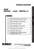 KOBELCO SK210LC-10 HYDRAULIC EXCAVATOR SHOP MANUAL PDF