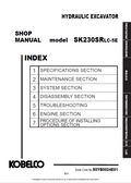 KOBELCO SK230SRLC-5E HYDRAULIC EXCAVATOR SHOP MANUAL PDF