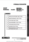 KOBELCO SK250-8, SK260LC-8 HS ENGINE HYDRAULIC EXCAVATOR SERVICE MANUAL PDF