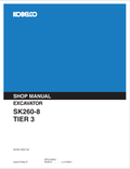 KOBELCO SK260-8 TIER 3 HYDRAULIC EXCAVATOR SERVICE MANUAL PDF
