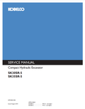 KOBELCO SK30SR-5, SK35SR-5 COMPACT HYDRAULIC EXCAVATOR SHOP MANUAL PDF