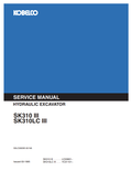 KOBELCO SK310 III, SK310LC III HYDRAULIC EXCAVATOR SERVICE MANUAL PDF