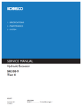 KOBELCO SK350-9 TIER 4 HYDRAULIC EXCAVATOR SERVICE MANUAL PDF