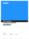 KOBELCO SK50SR-5 HYDRAULIC EXCAVATOR SHOP MANUAL PDF